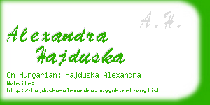 alexandra hajduska business card